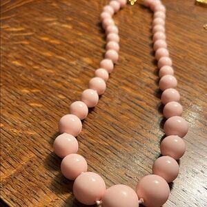 Soft Pink Classic Beaded Necklace